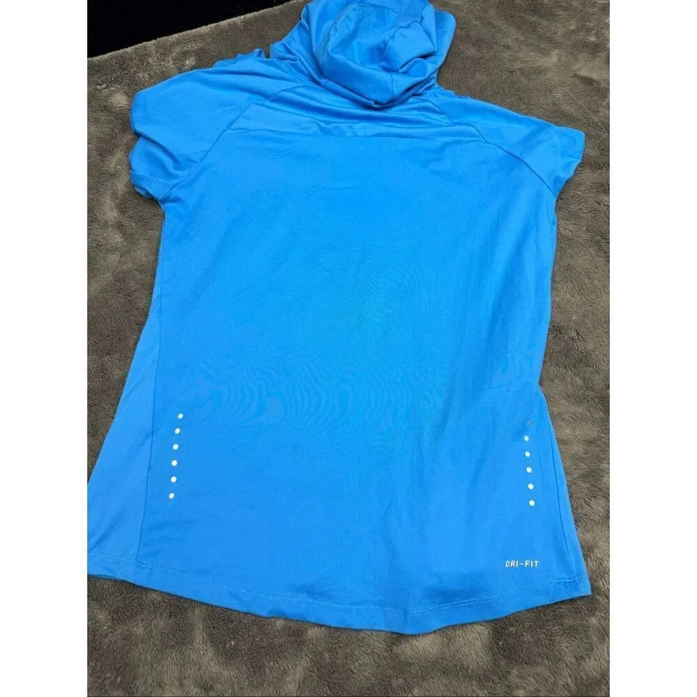 Nike Running Blue Long Sleeve Dri Fit Hoodie, Women’s Medium #nike #activewear